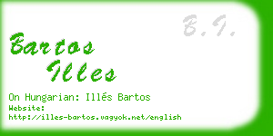 bartos illes business card
