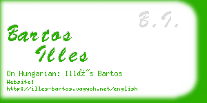 bartos illes business card